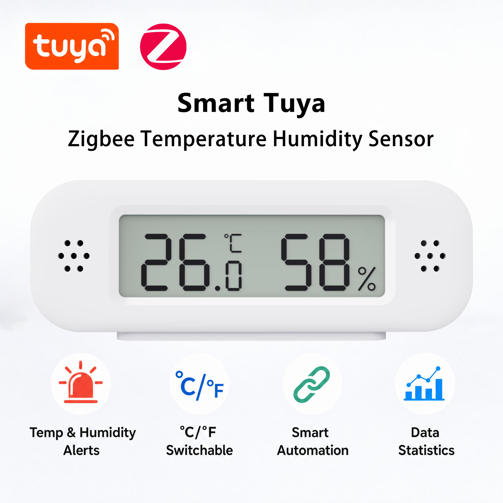 Digital Hygrometer Probe - Tuya Zigbee 3.0 Mini Temperature Humidity