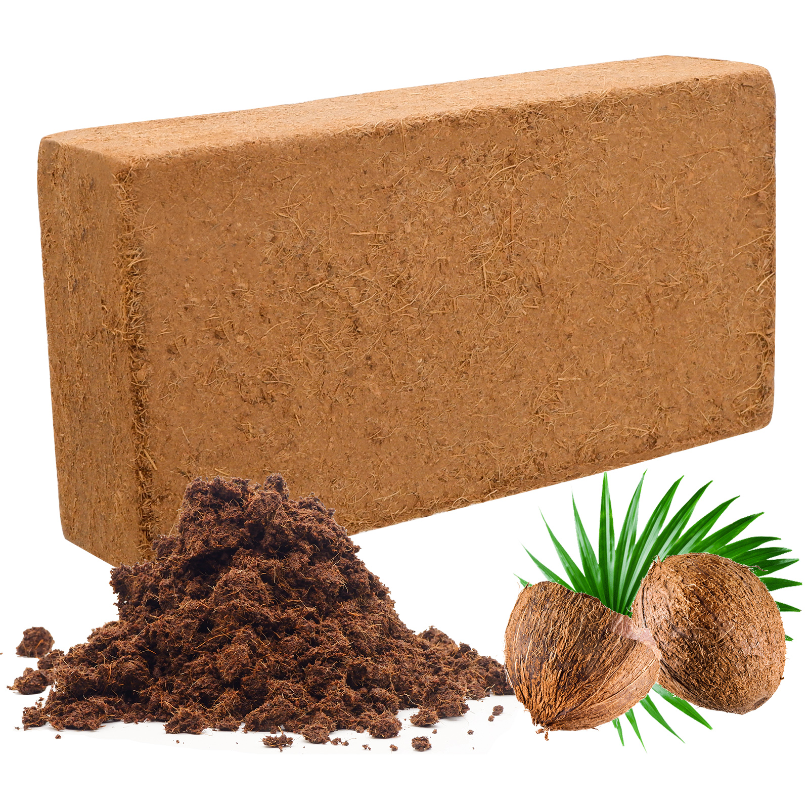 Substrate Coconut Fiber - 1 Pack Premium Coco Coir Bricks,