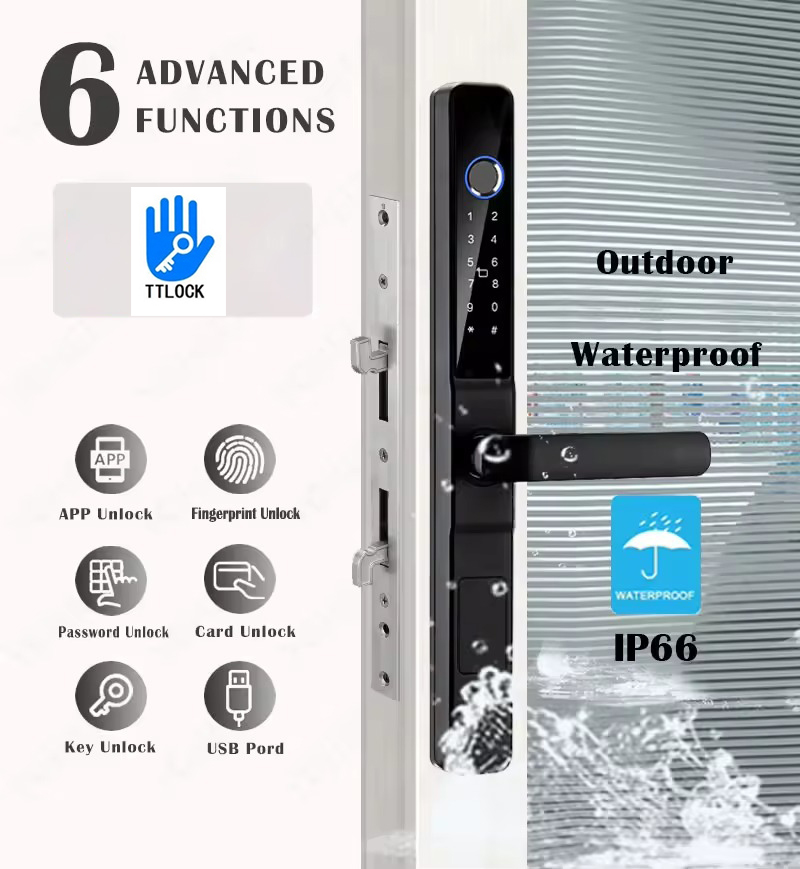 Waterproof Fingerprint Smart L - Glass Door Hinge recensione e prezzo