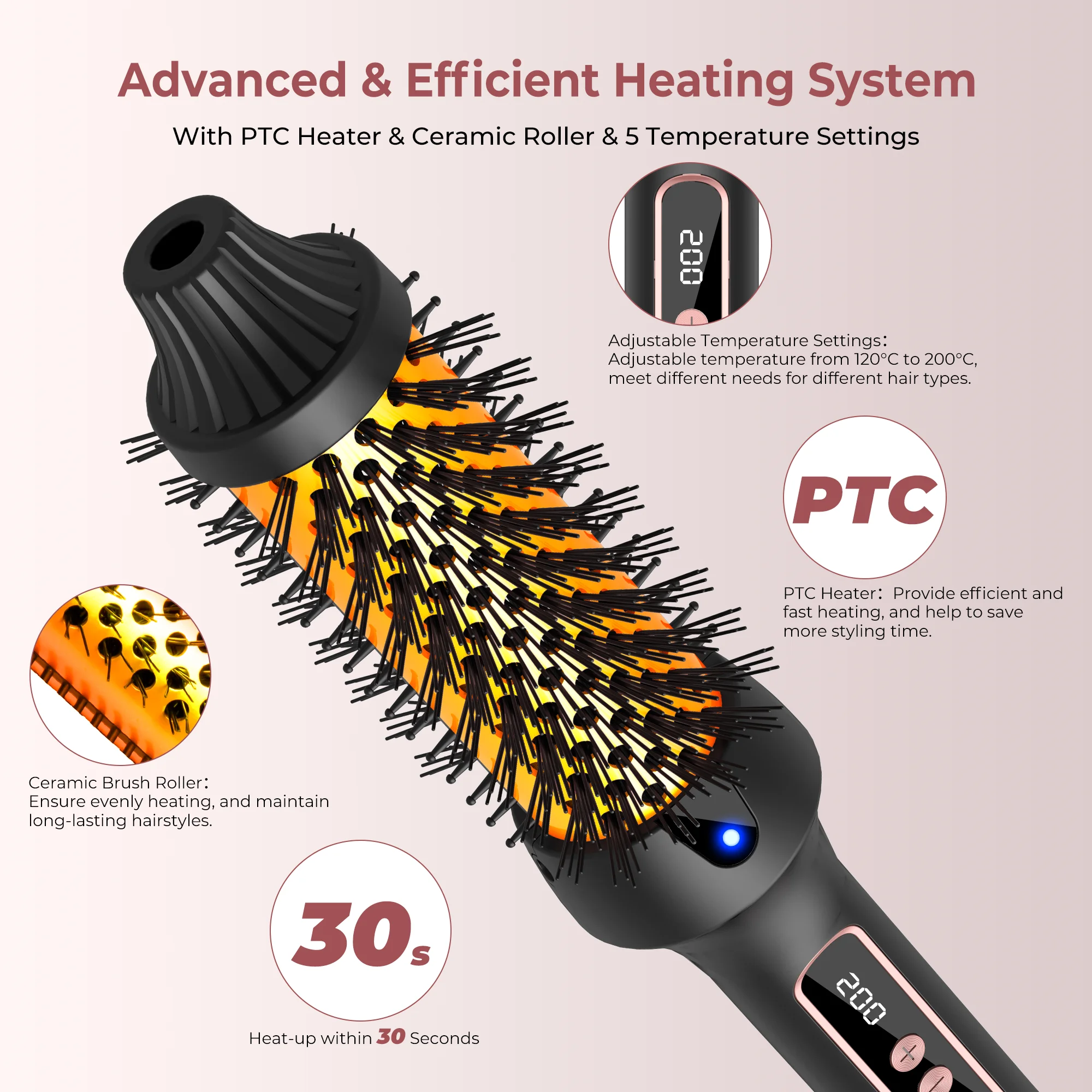 3 in1 Thermal Brush Ionic Heat - Ceramic Heat Emitter recensione e prezzo