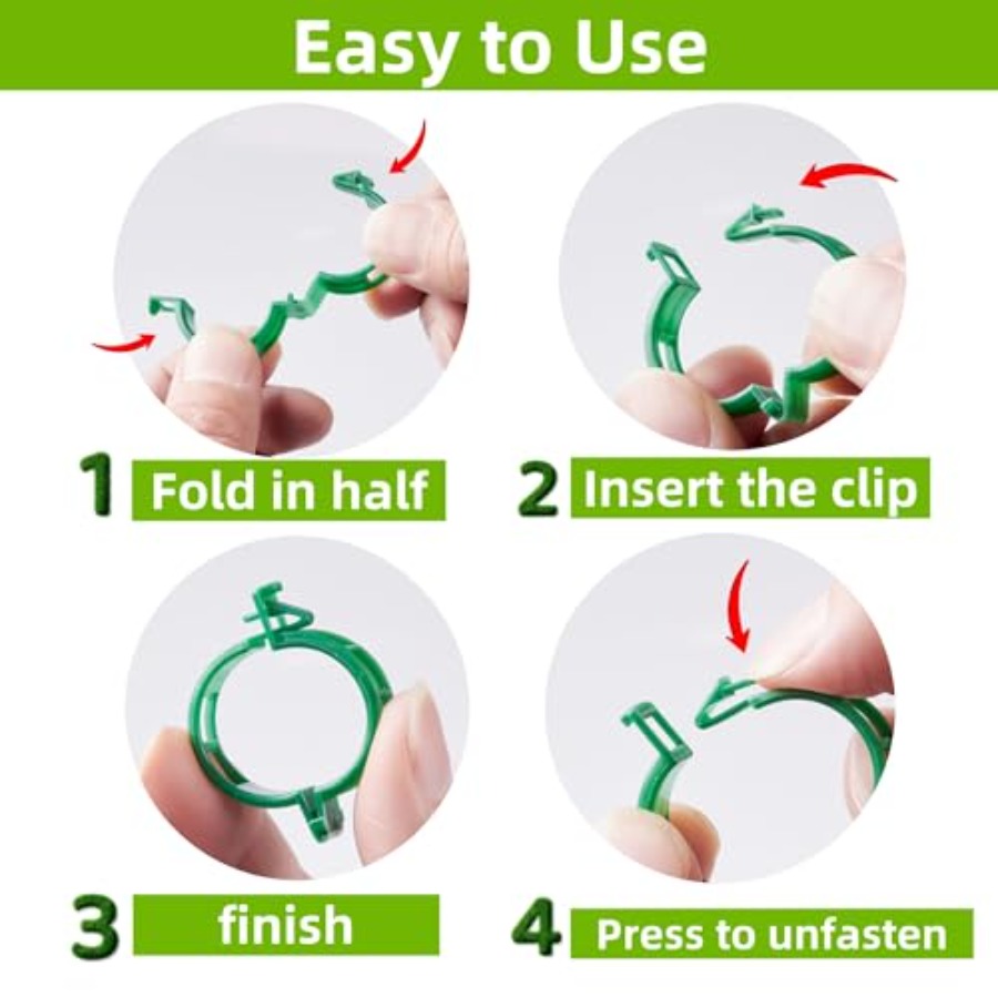 100 Pcs Plant Support Clips Pl - Vine Climbing Plastic recensione e prezzo