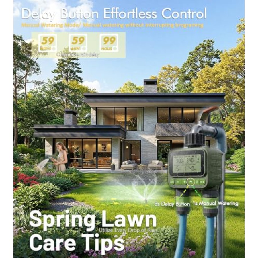 Smart Sprinkler Timer for Lawn - Timer Dual Outlet recensione e prezzo