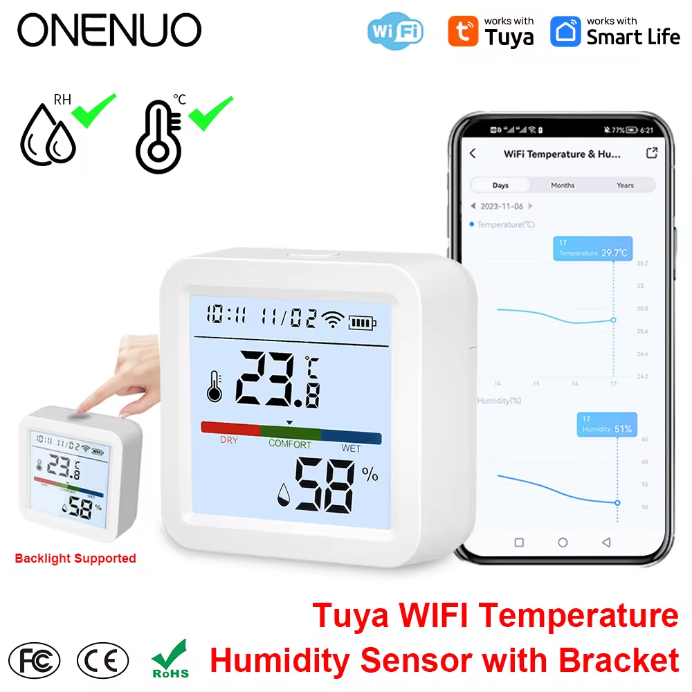 ONENUO Tuya WIFI Temperature H - Digital Hygrometer Probe recensione e prezzo