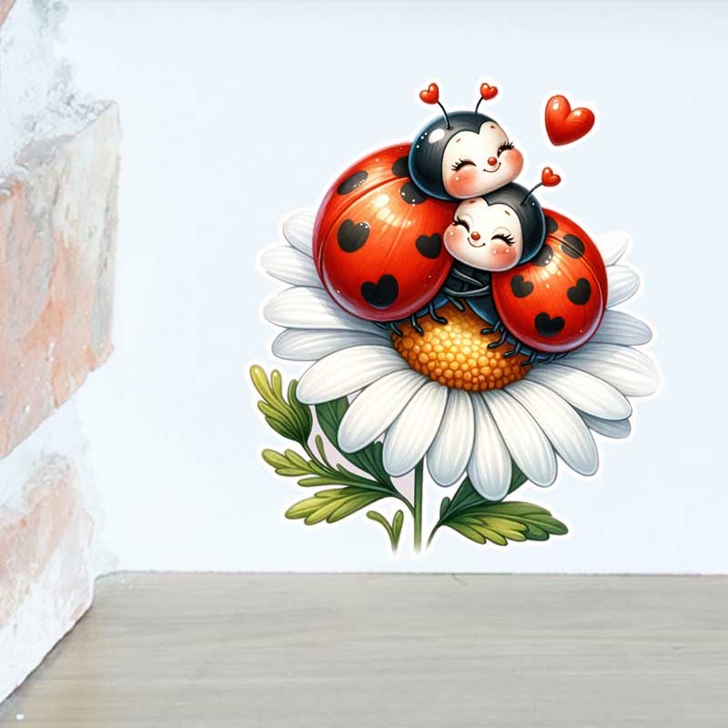 Cute Ladybug Wall Stickers Liv - Pvc Panel Background recensione e prezzo