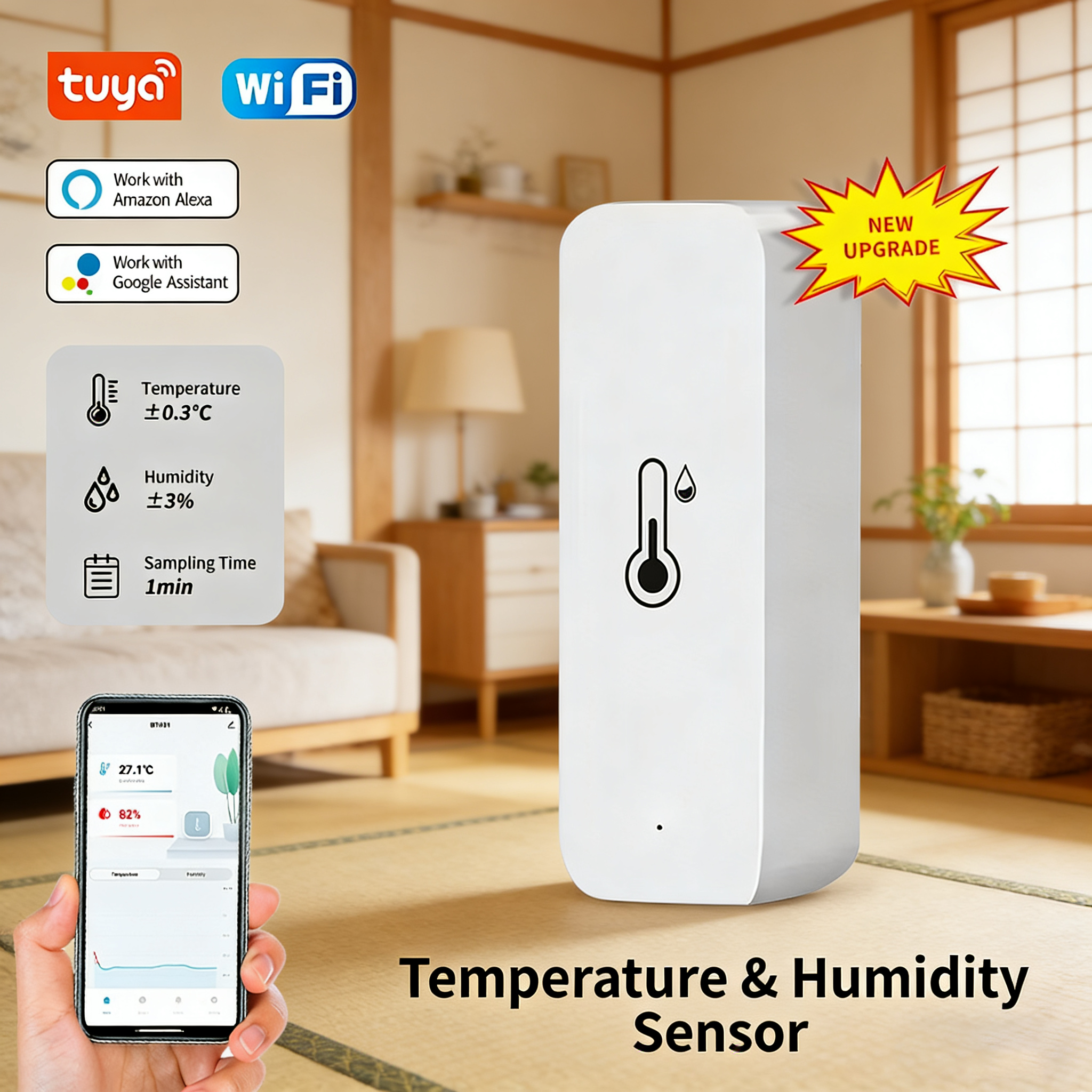 Tuya Smart WiFi Temperature Hu - Digital Hygrometer Probe recensione e prezzo