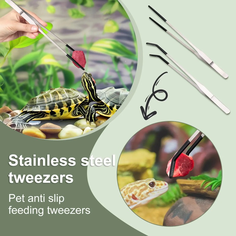 2Pcs Stainless Steel Tweezers  - Feeding Tong Stainless recensione e prezzo