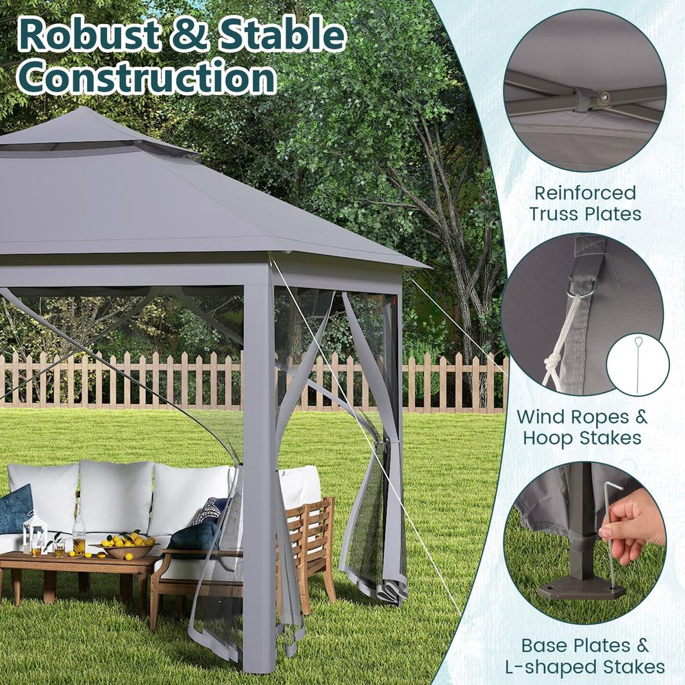 ft 11 ft Pop up Gazebo, Portab - Screen Top Mesh recensione e prezzo