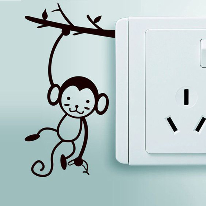 Black Cute Monkey Hanging Tree - Pvc Panel Background recensione e prezzo
