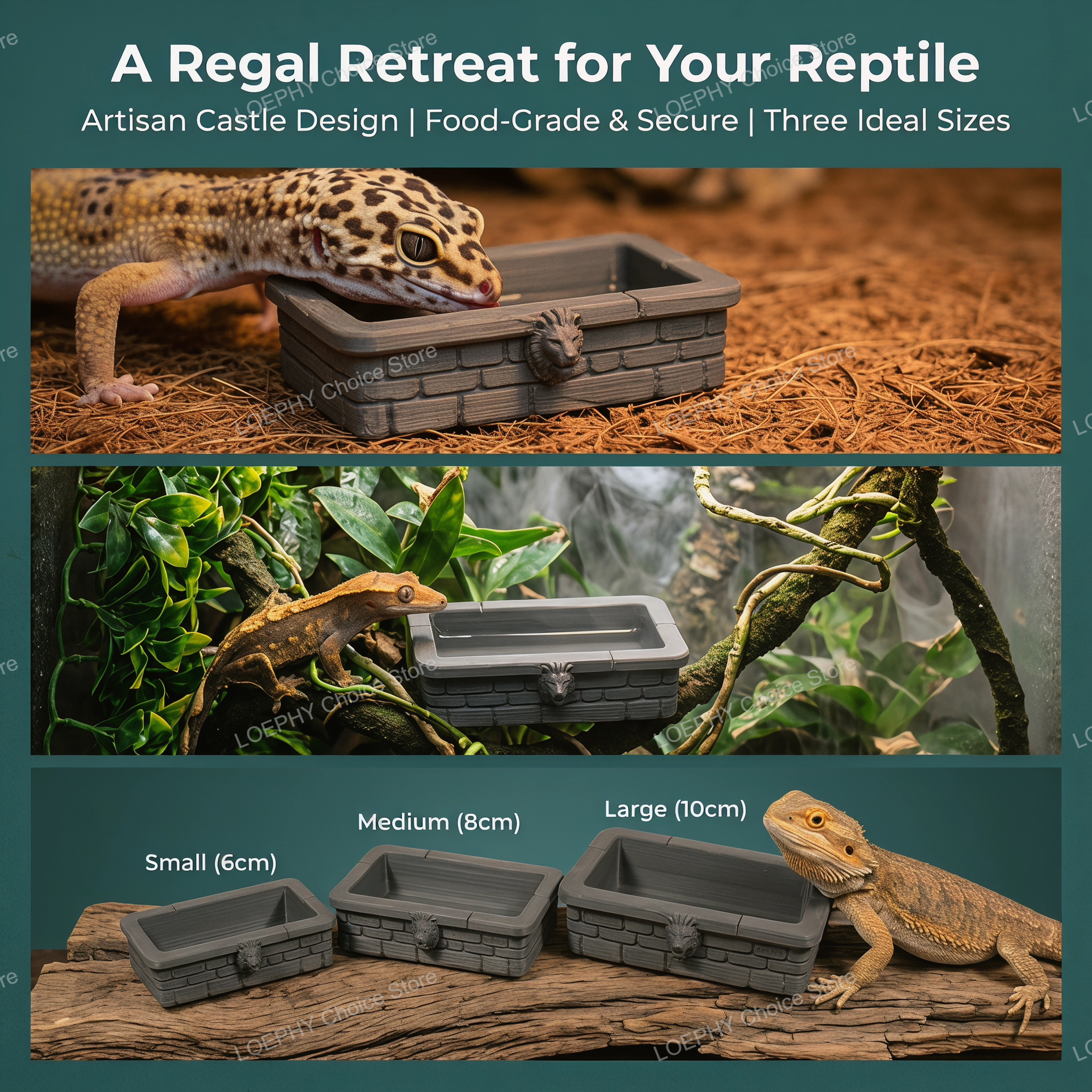 Reptile Water Bowl 3D Printed  - Water Dish Reptile recensione e prezzo
