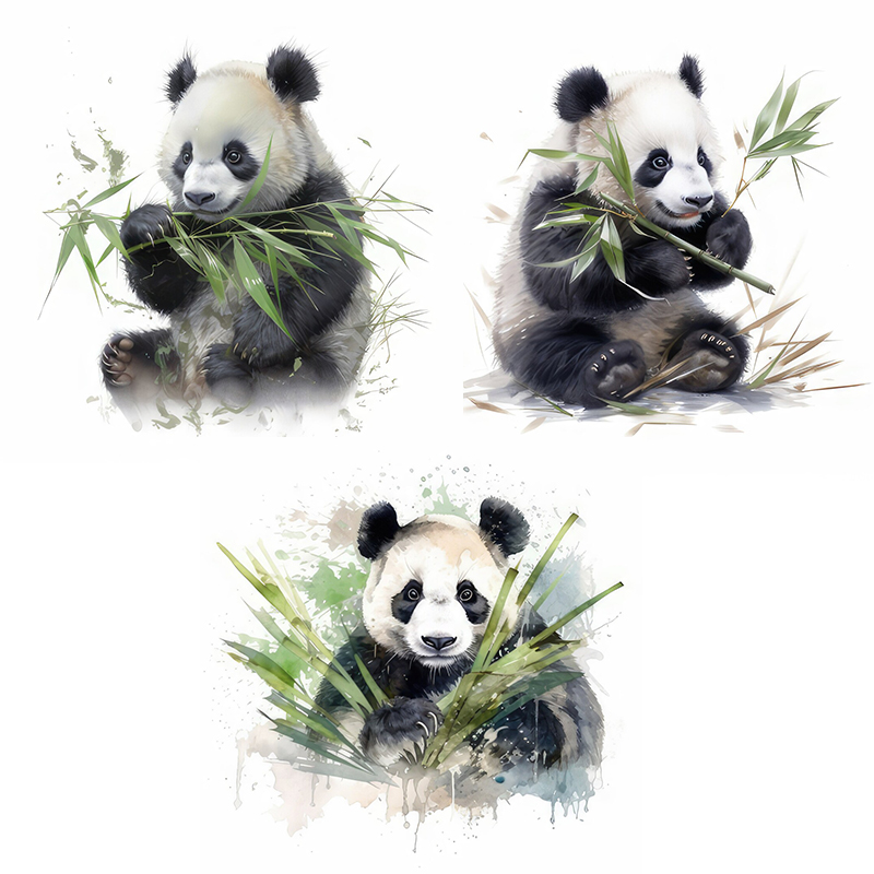 C76# Watercolor panda wall sti - Pvc Panel Background recensione e prezzo