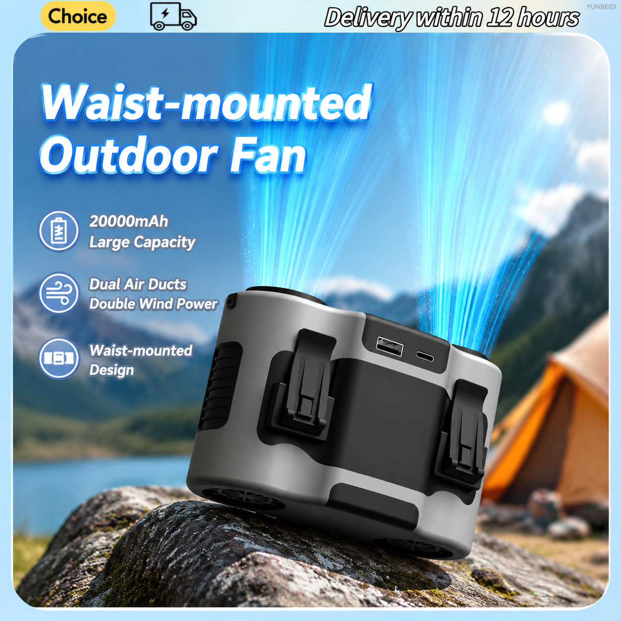 Portable Waist Clip Fan Mini U - Timer Dual Outlet recensione e prezzo