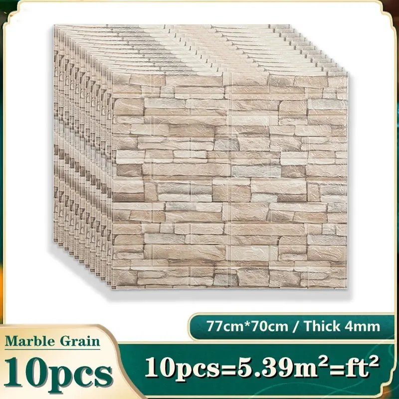 10PCS Self Adhesive 3D Brick W - Pvc Panel Background recensione e prezzo