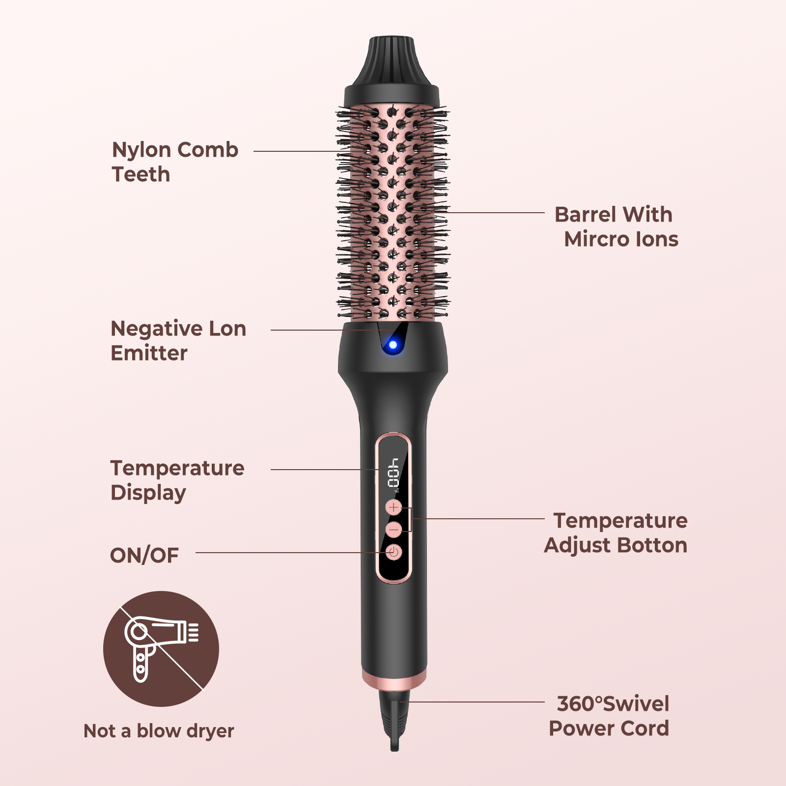 1.5 Inch Hair Curling Iron Bru - Ceramic Heat Emitter recensione e prezzo
