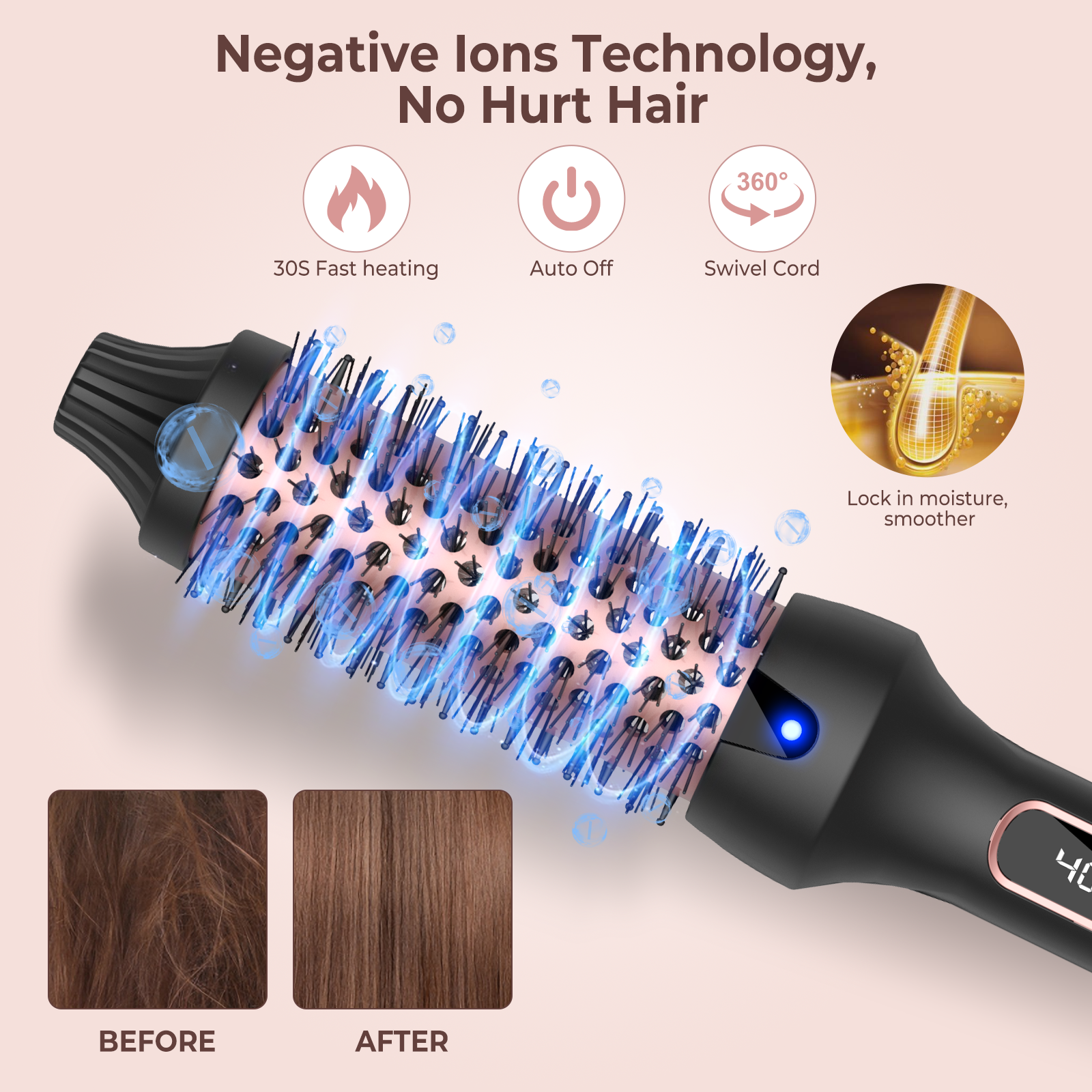 1.5 Inch Hair Curling Iron Bru - Ceramic Heat Emitter recensione e prezzo