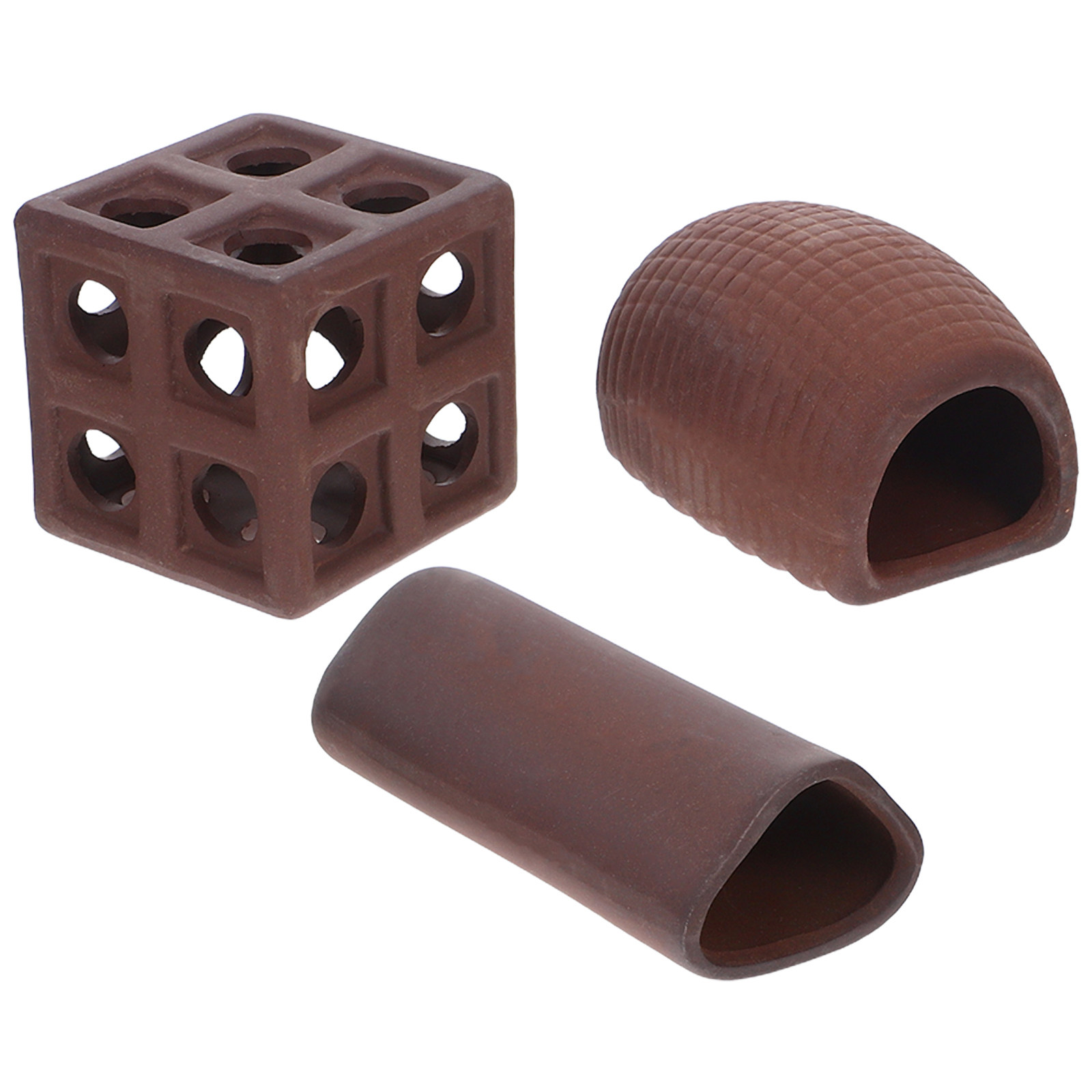 3Pcs Aquarium Decorative Rocke - Hide Cave Ceramic recensione e prezzo